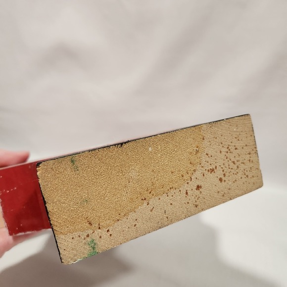 Vintage Wooden‎ Christmas Folk Art Hand Painted  Santa Claus 11.5" Block - Picture 7 of 9